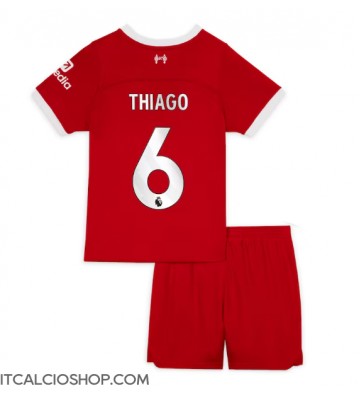Liverpool Thiago Alcantara #6 Prima Maglia Bambino 2023-24 Manica Corta (+ Pantaloni corti)